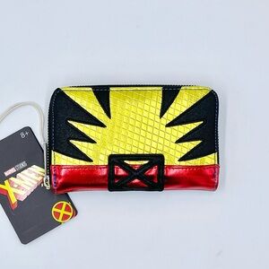 NEW Loungefly Marvel Studios X-Men ‘97 Metallic Shine Wolverine Zip Wallet